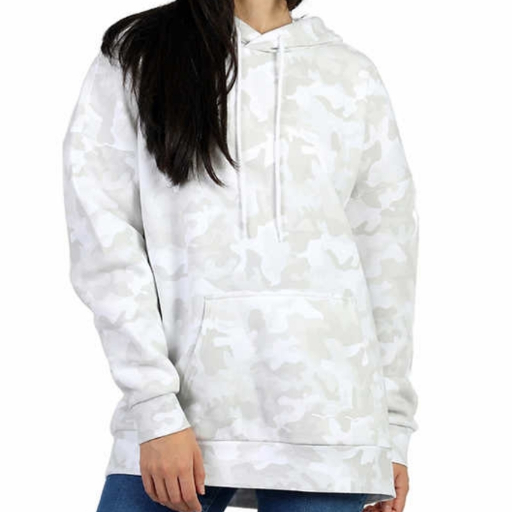 NWT LAZYPANTS sweatshirt hoodie,large L & XL, white camo print